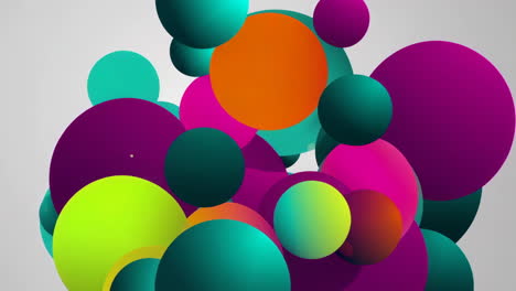 vibrant abstract background with dynamic colorful spheres