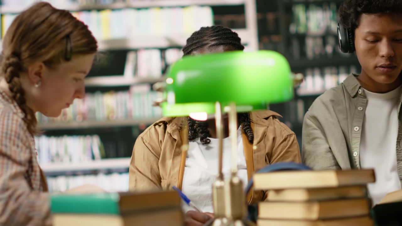 Studenti che esaminano un lavoro accademico su laptop con un collega esperto