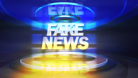 fake news with circles elements in news studio 1