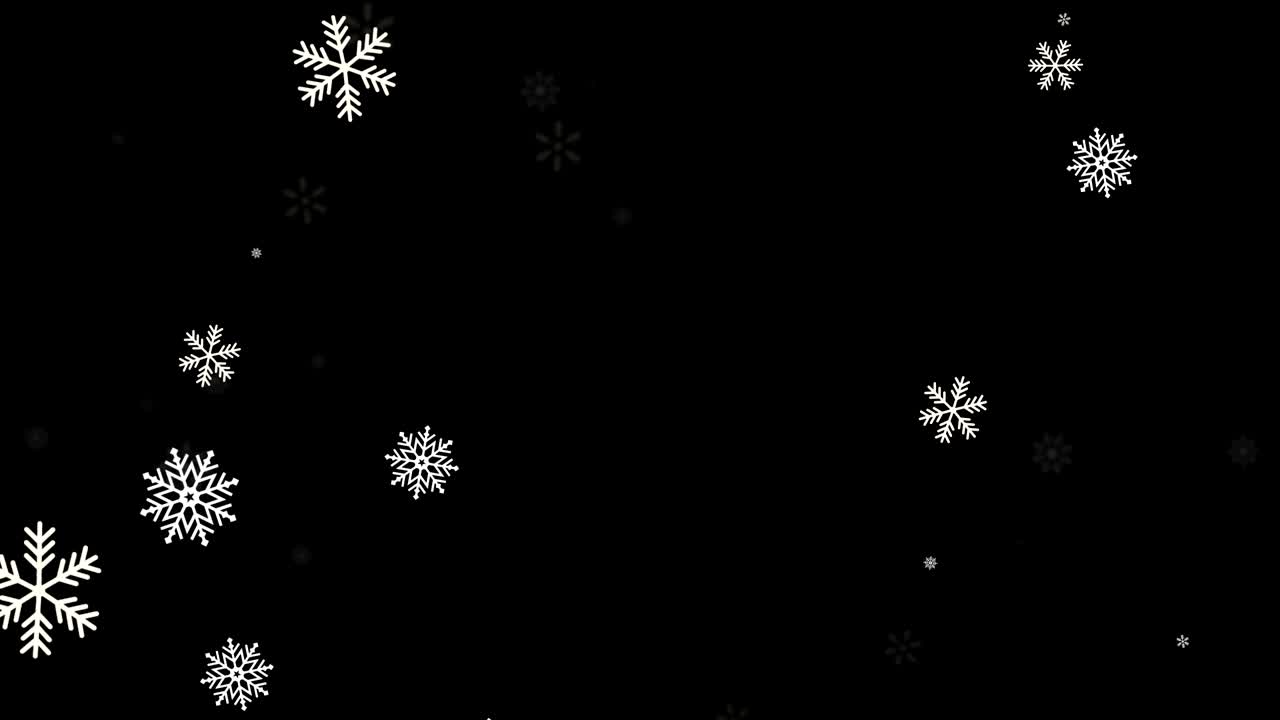 High quality Falling Snow Flakes Blizzard 4k Loop Animation