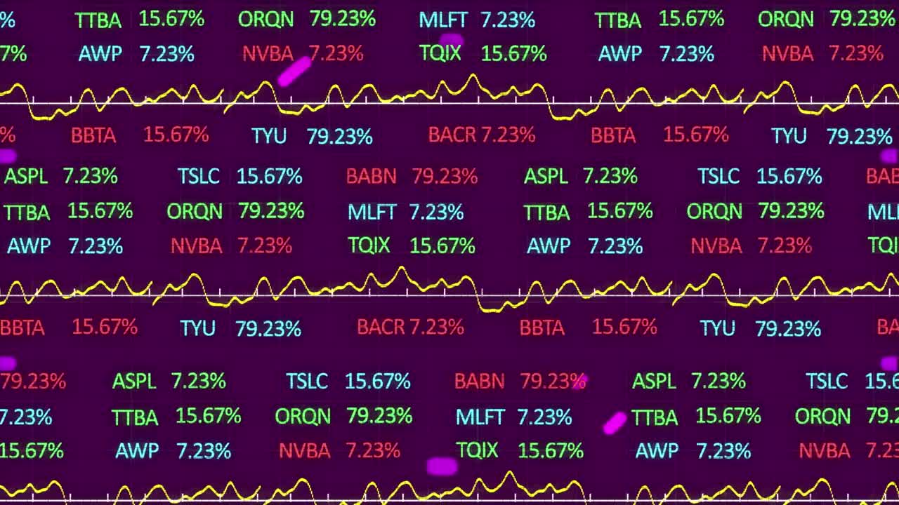 animación del escaneo del alcance y el procesamiento de datos financieros en una oficina vacía