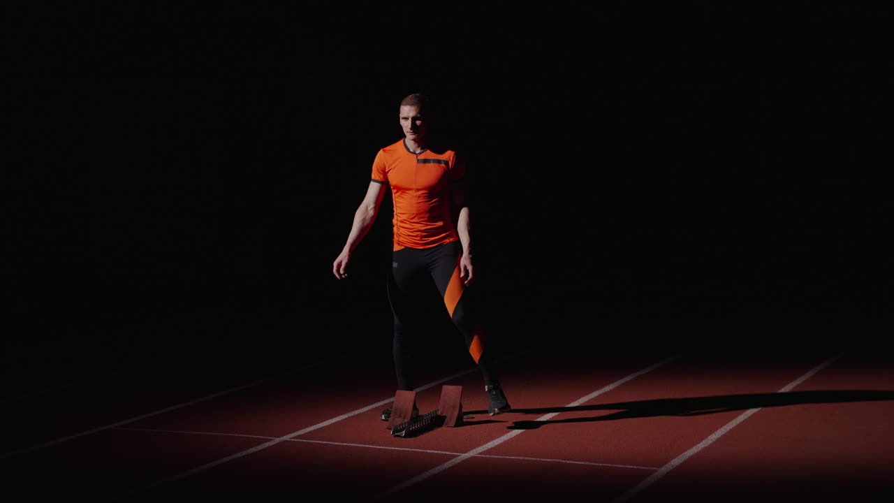 Sprinter at the Starting Blocks