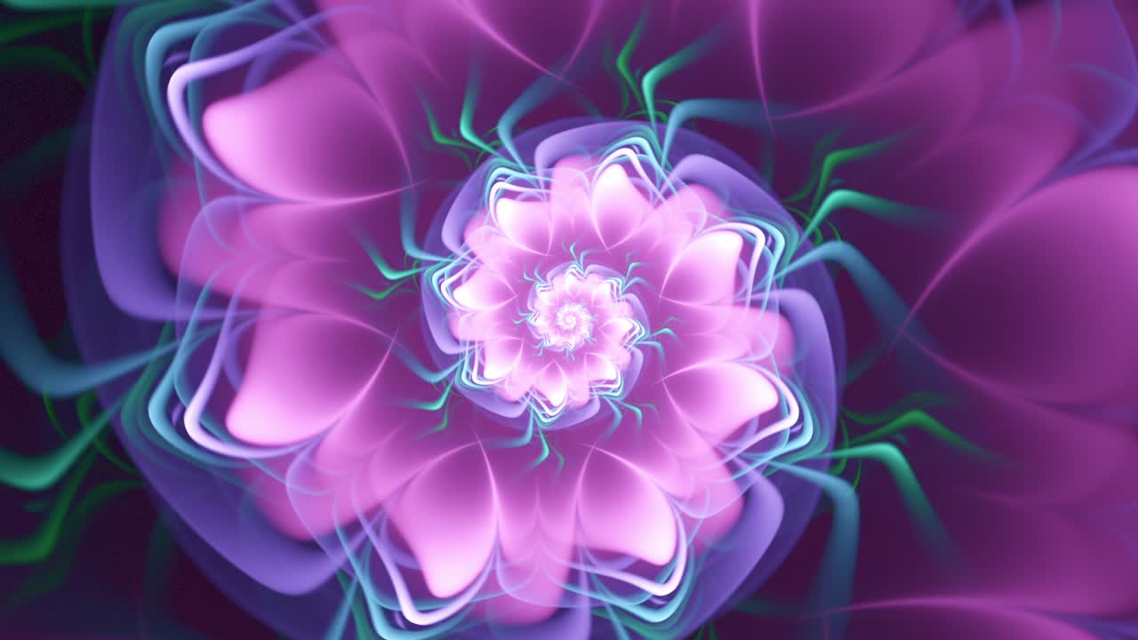 remolino de flores hipnóticas - bucle sin fisuras caleidoscopio abstracto música fractal cósmica vj colorido arte de fondo de transmisión artística