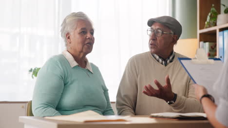 elderly couple having a medical consultation