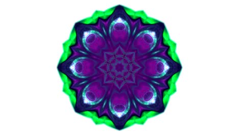 movimiento de caleidoscopio abstracto círculo geométrico y formas de estrellas