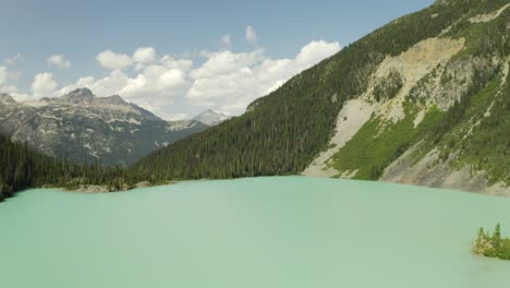 Toma-Aérea-De-Drones-De-4k-De-Lagos-Joffre-Lagos-Turquesas,-Parque-Provincial-En-Columbia-Británica,-Canadá