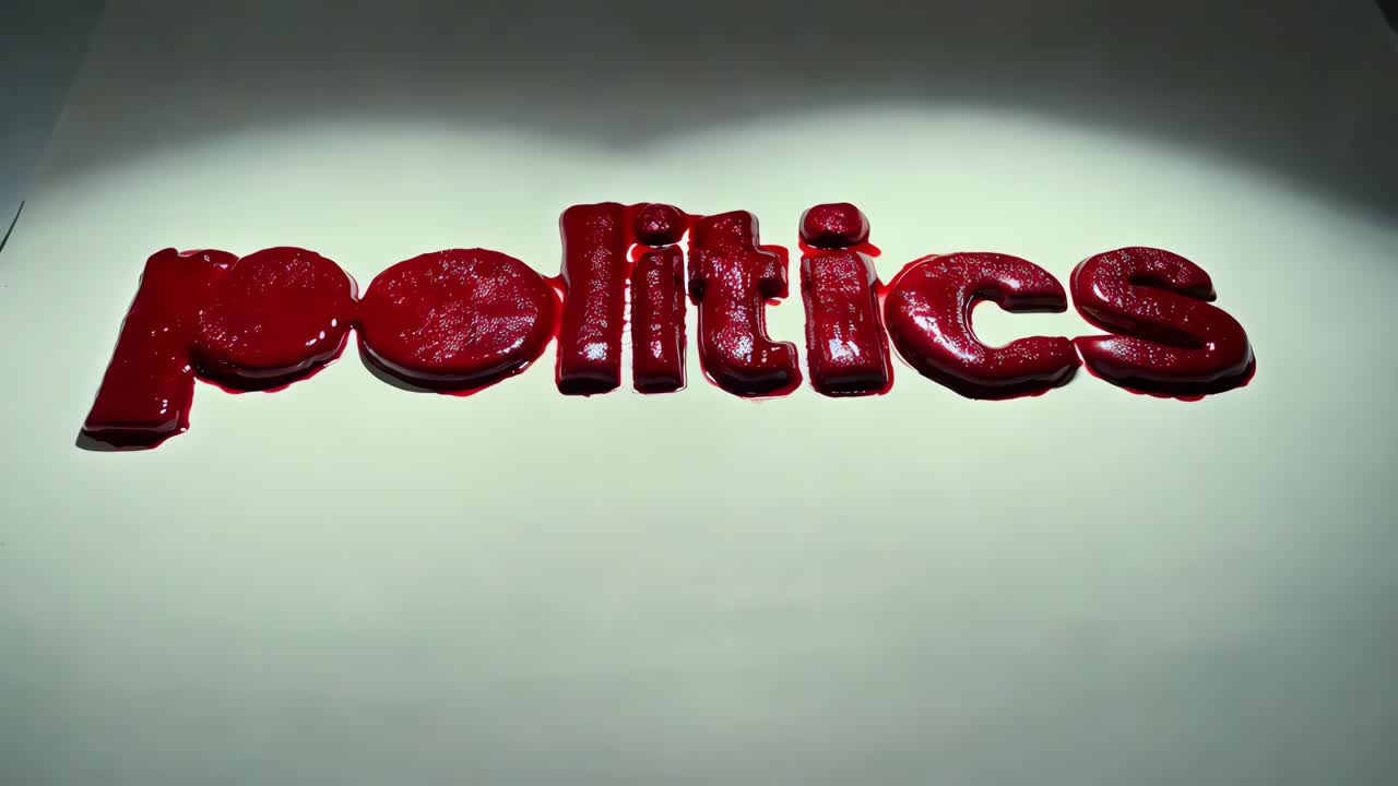 la palabra "política" en rojo