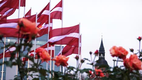 latvian flag on holidays