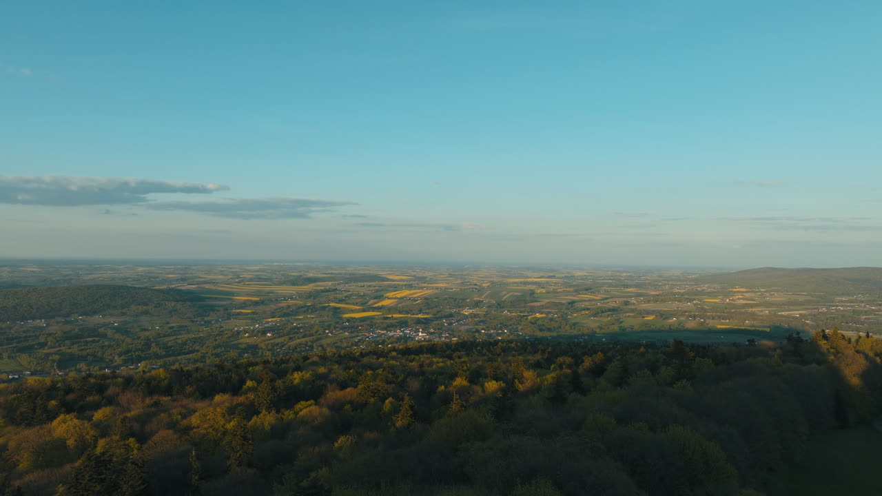 Panoramic Aerial View of Rural Landscape