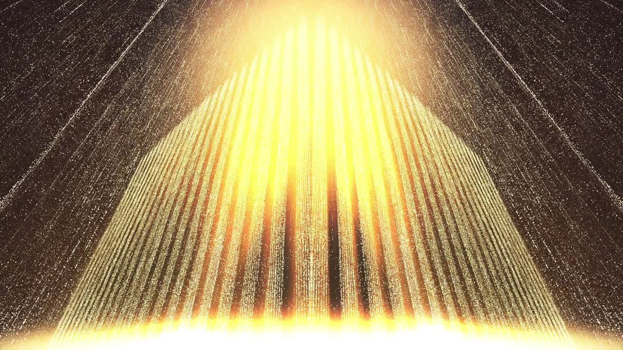 3d 현실적인 애니메이션, 금 입자 배경 루프