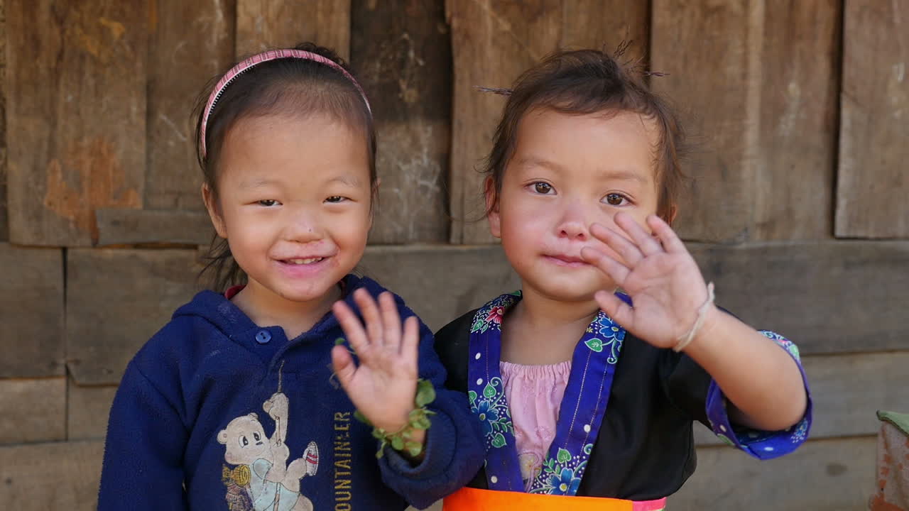 Two Girls in Traditional Clothing