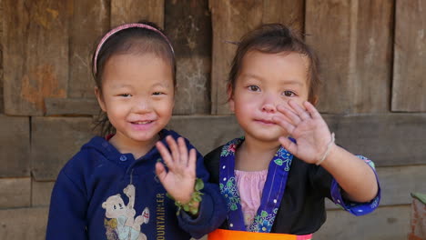 two girls in traditional clothing