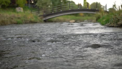 small stream flowing near the small bridge in seocho area