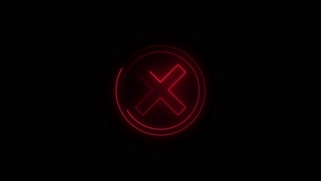Red animation symbol incorrect cross symbol suspense forbidden or ban unapproved unsuccess banned