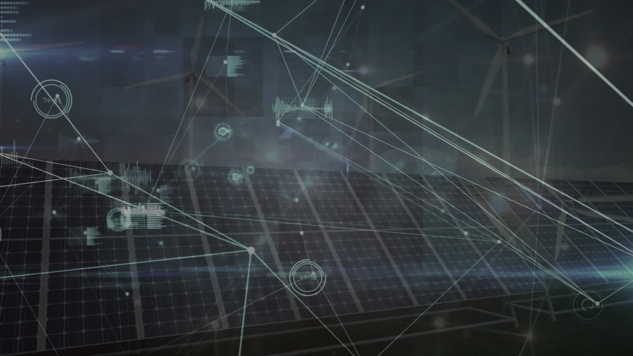 Animation of network of connections over data processing