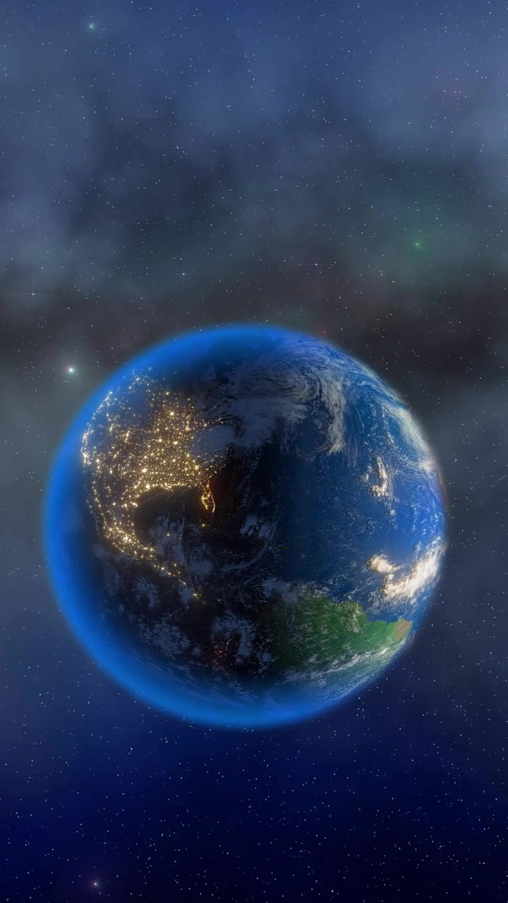 Terra Girando no Espaço do Dia para a Noite