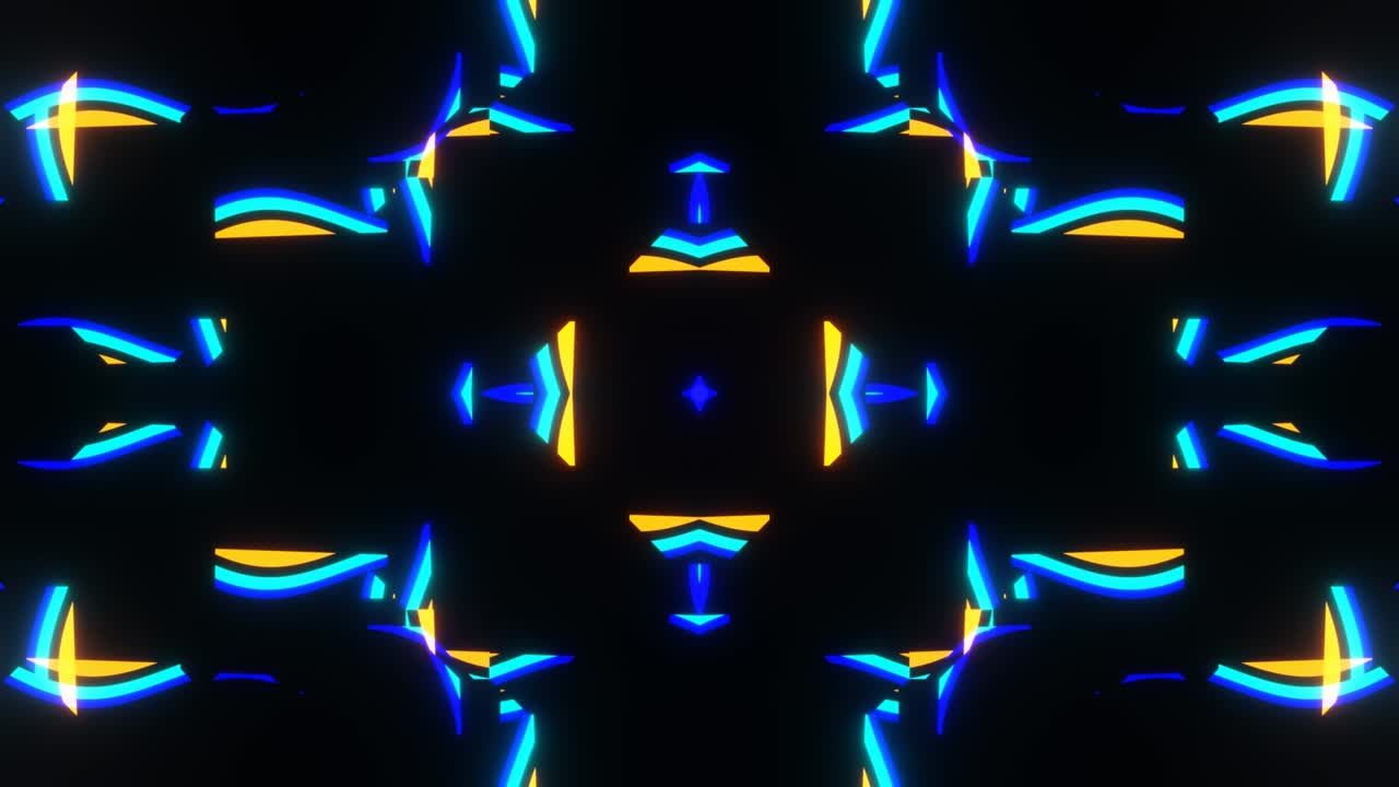 Bright neon abstract multicolored kaleidoscope