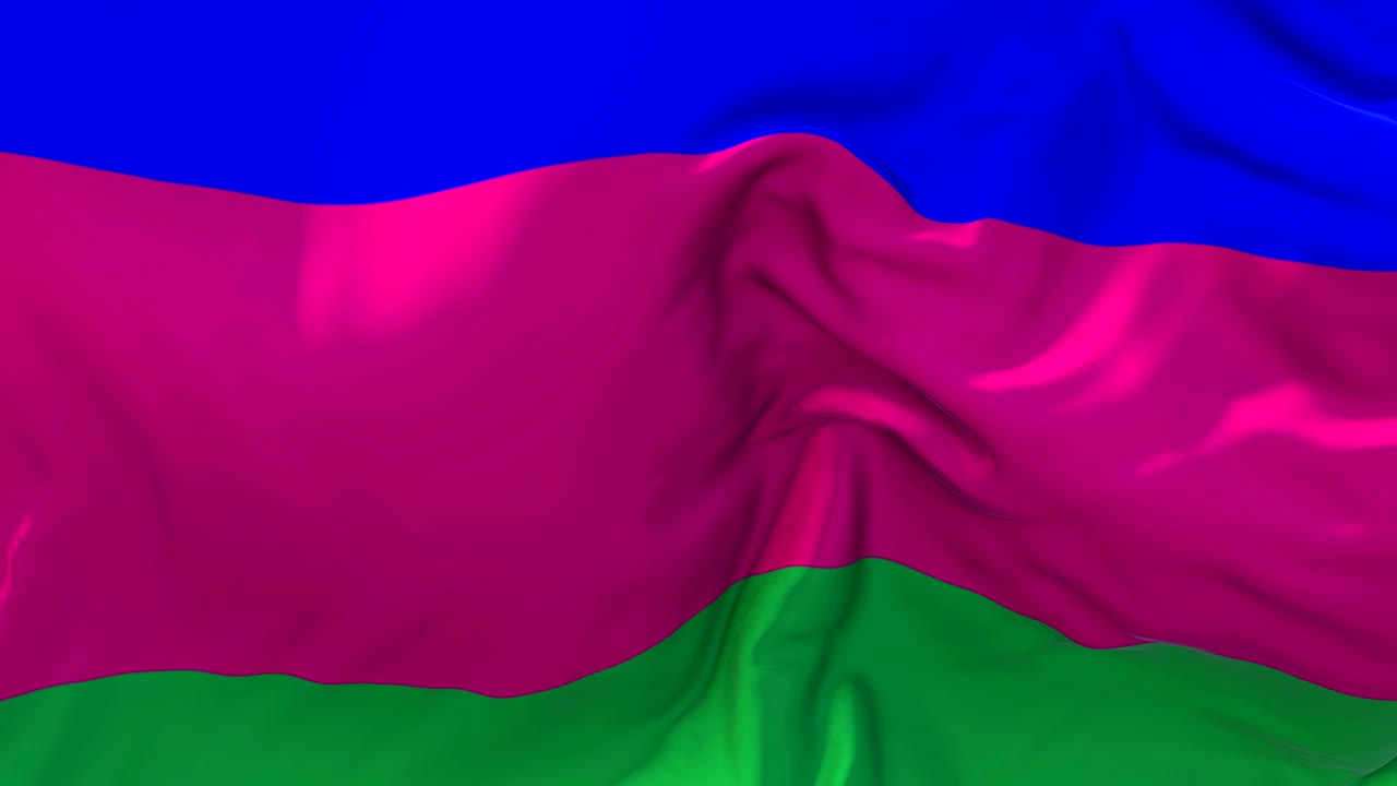 쿠바 인민공화국의 발은 바람에 느린 동작 애니메이션 4k 현실적인 직물 질감 발 부드러운 바람 날 연속적인 원활한 루프 배경에 불고 있습니다.