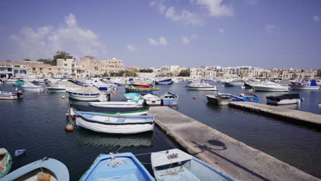 No-business-fishing-boats-docked-at-Marsaxlokk-Luzzu-Malta