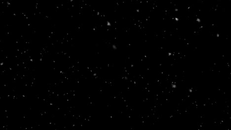 animación de nieve cayendo sobre un fondo negro