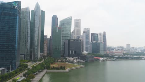 paisaje urbano de singapur vista aérea