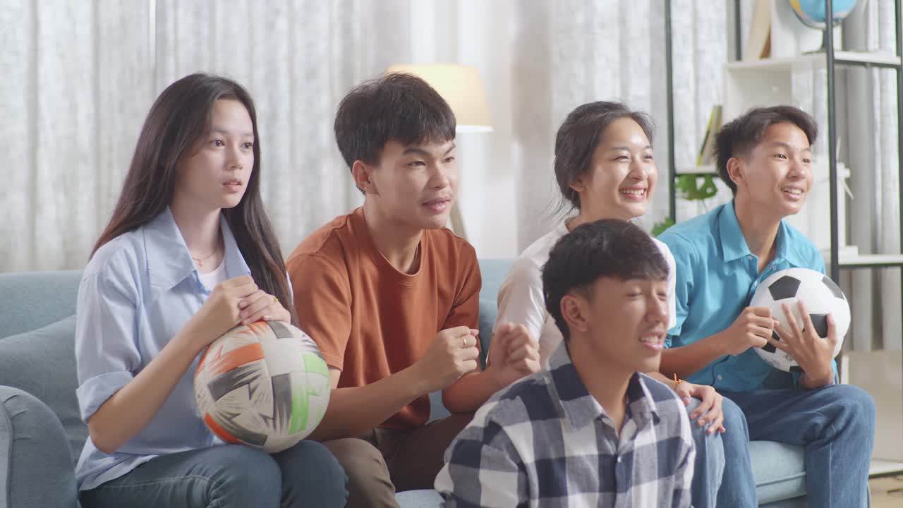 Friends Watching Soccer Game