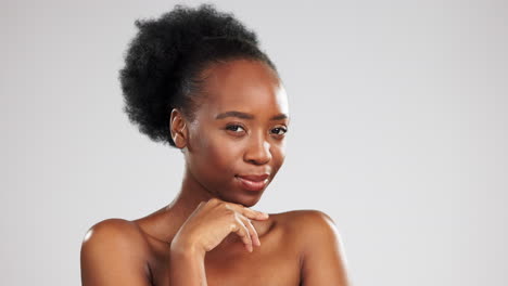black woman, face and beauty, facial and skincare