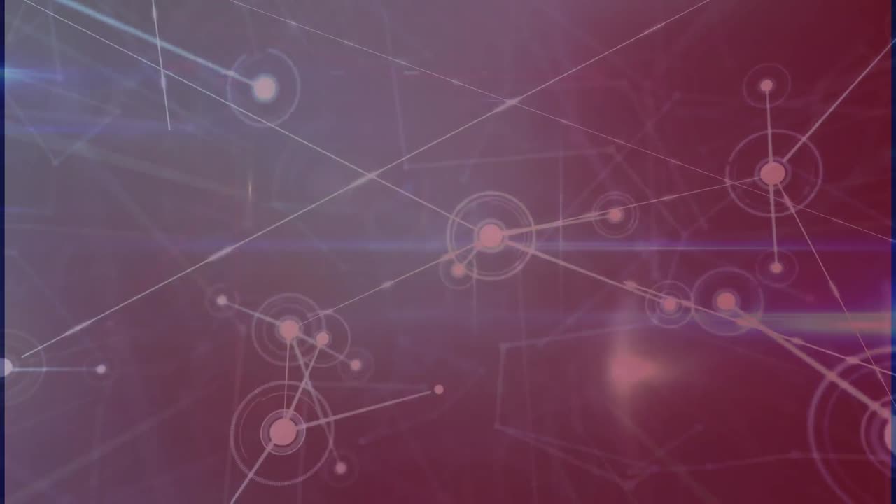 animación de la red de conexiones con puntos en fondo oscuro