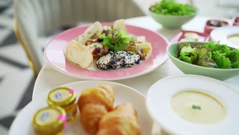delicious food in fancy restaurant, close up shot