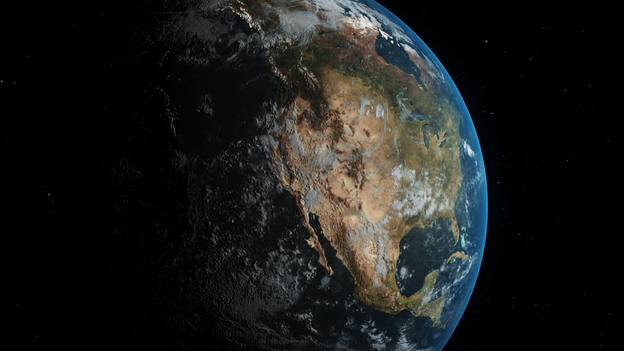 vista del planeta tierra de américa del norte
