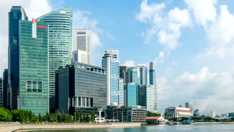 4k time lapse : singapore central business district