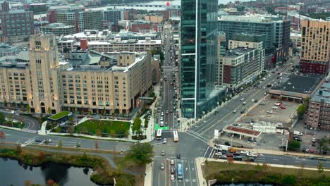 flying through boston's fenway neighborhood