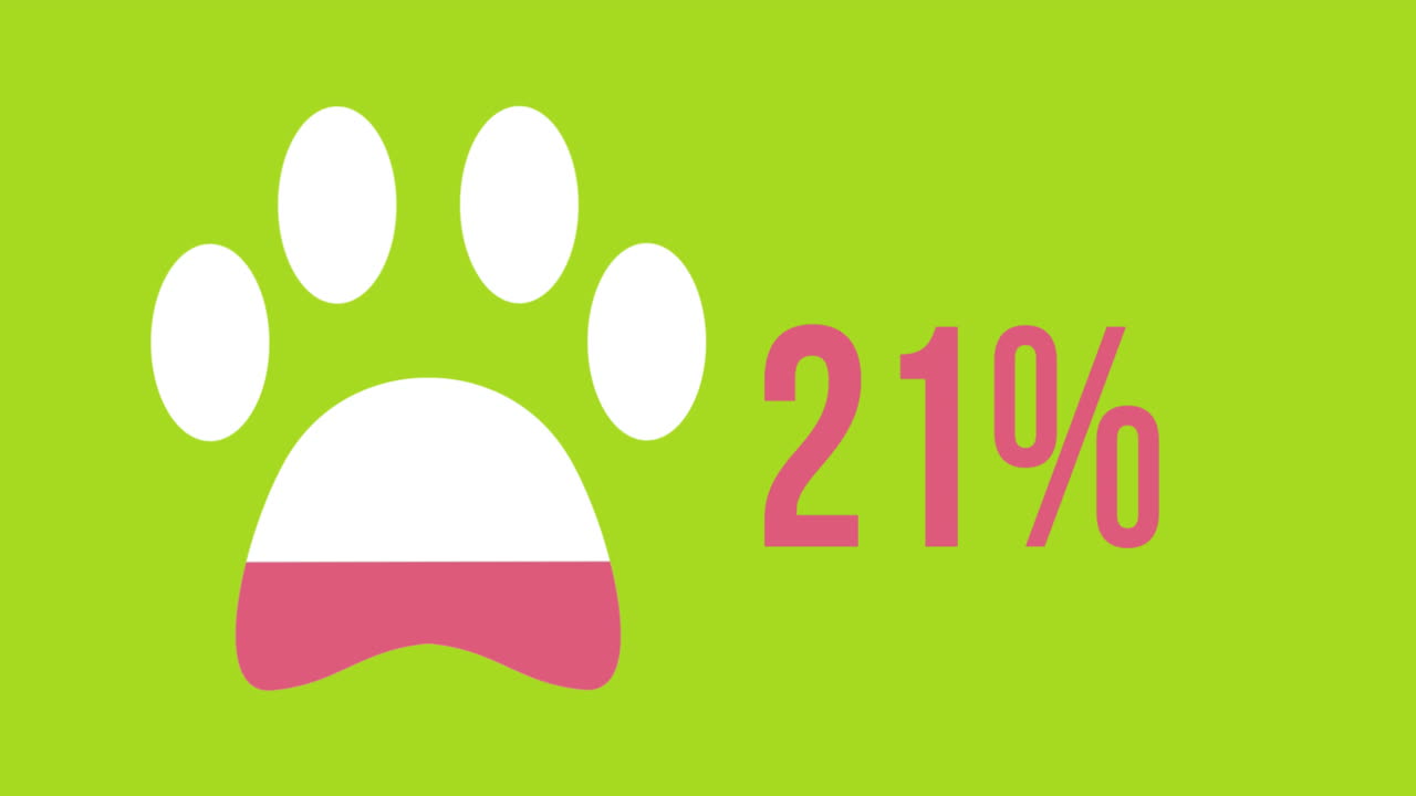 동물의 발 모양과 색 ⁇ 으로 가득 찬 증가 비율 4k