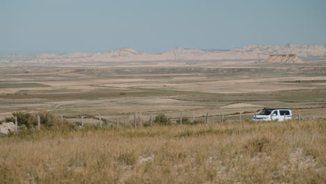desert landscape with van
