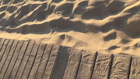 wooden walkway on santa cruz' beach