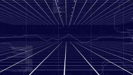 animation of data processing on black background