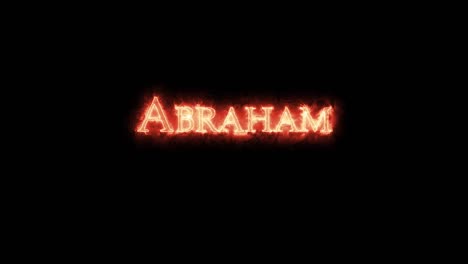 abraham escrito con fuego. bucle
