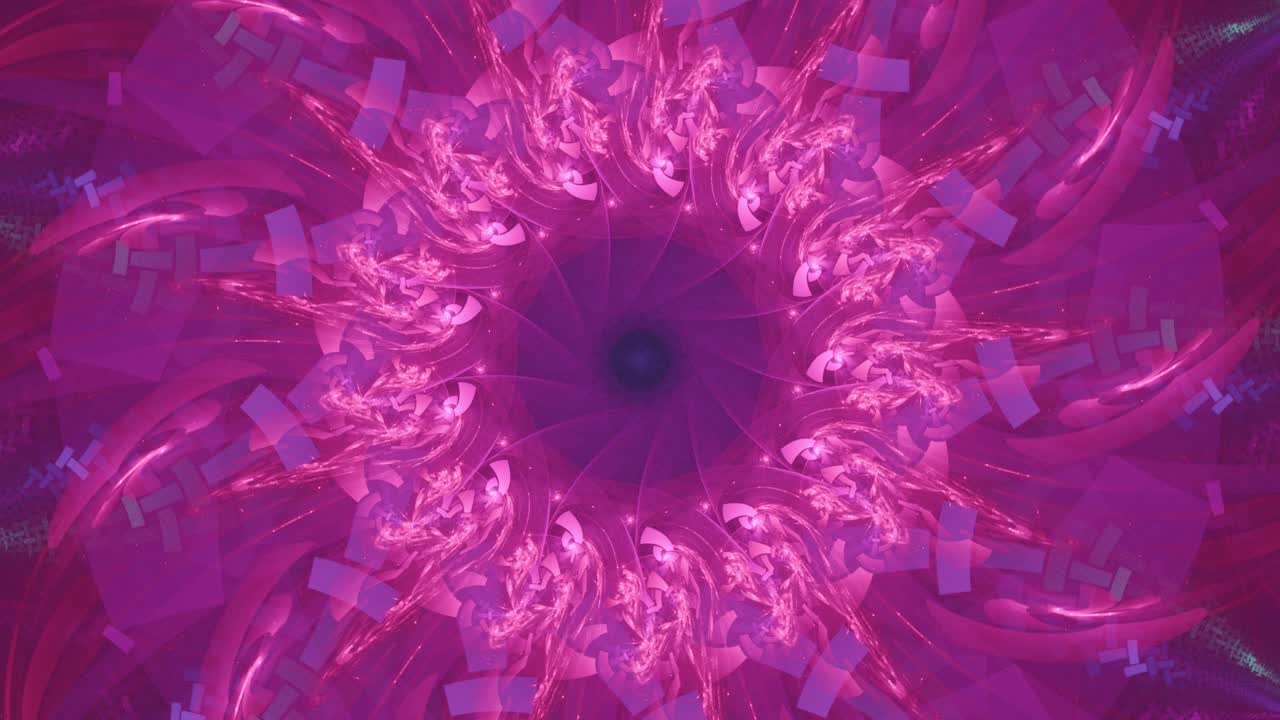 bucle sin fin colorido mandala fractal en movimiento, viaje de paz interior del espíritu