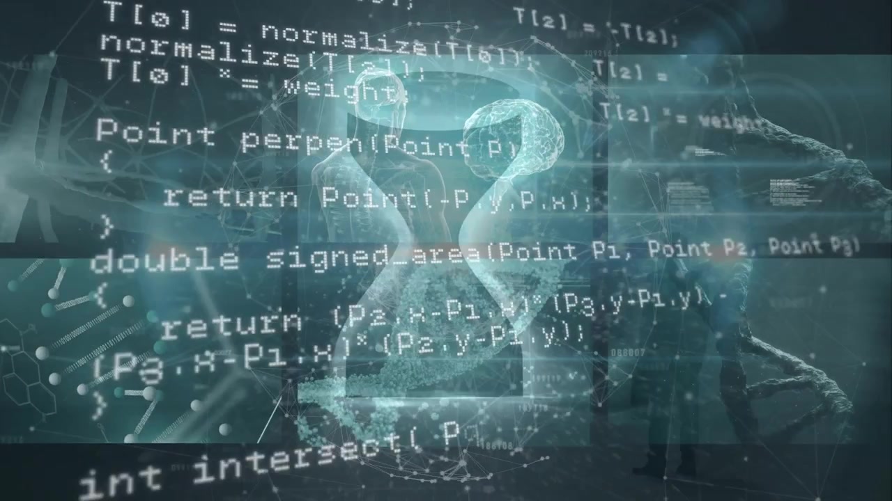 Animation of hourglass and data processing over globe