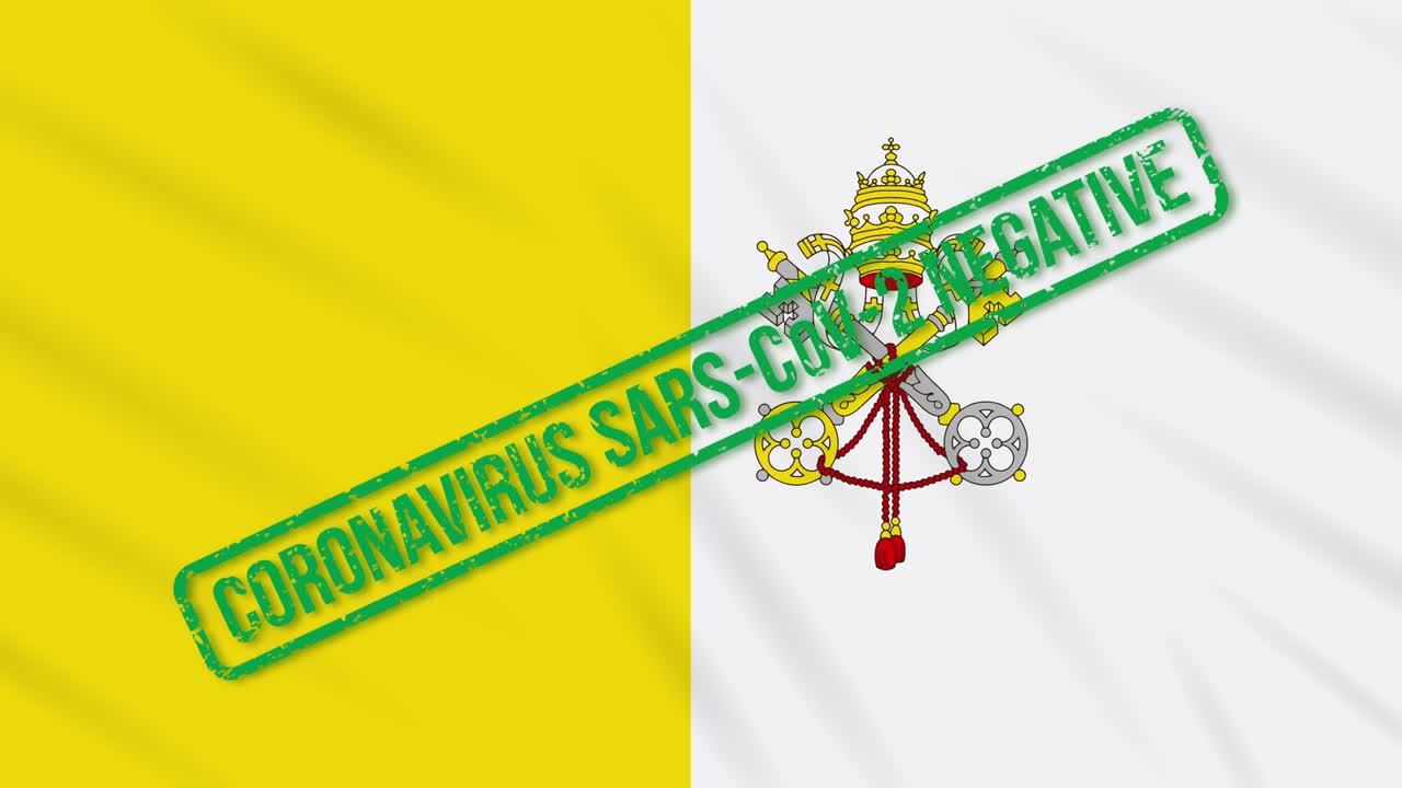 코로나 바이러스로부터의 자유의 녹색 스프와 함께 바티칸의 흔들리는 발, 루프