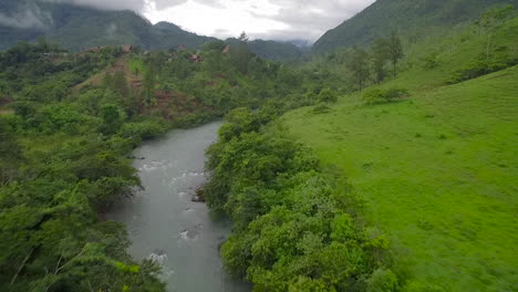 an aerial over the semuc champey river in guatemala 5