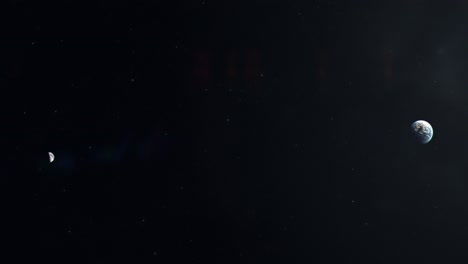 la tierra y la luna desde el espacio