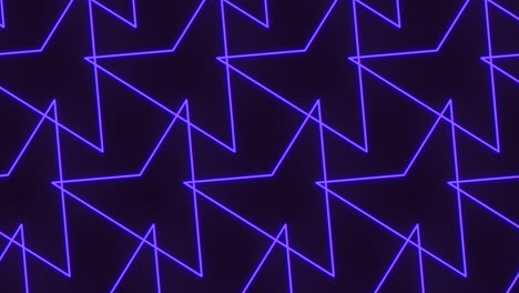 Modernes-Geometrisches-Muster-Aus-Violetten-Und-Blauen-Formen-Auf-Schwarzem-Hintergrund