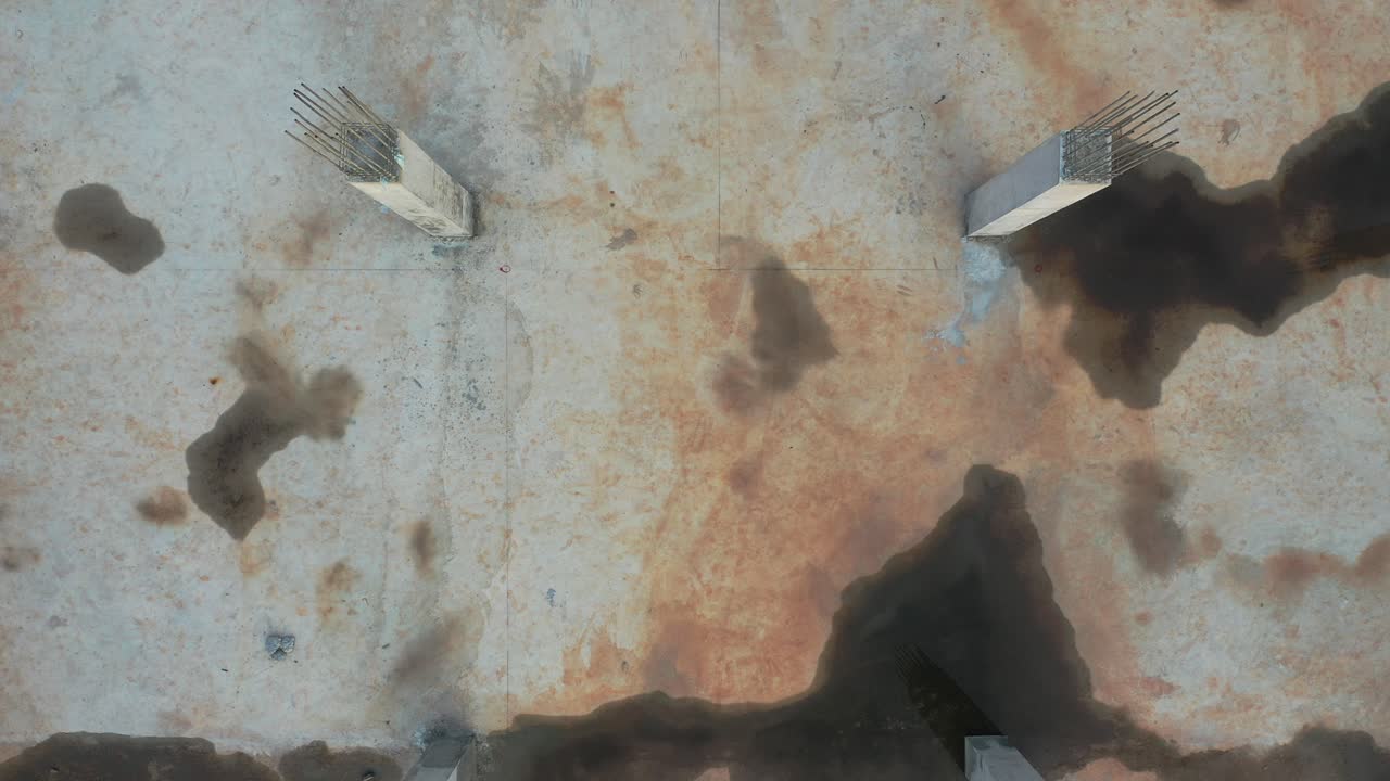 Aerial View of an Unfinished Construction Site