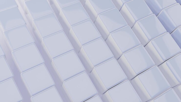 Business background with white cubes