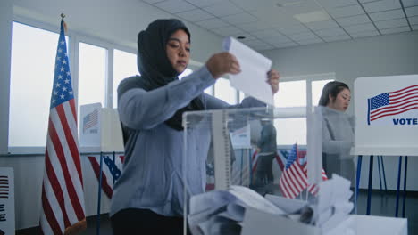 voting at a polling place