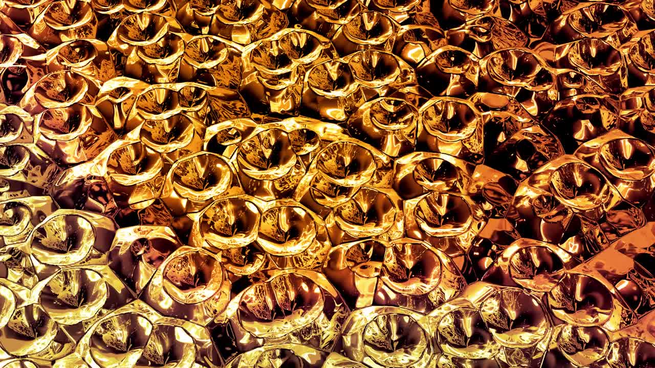 반이는 반이는 표면에 파란색 액체 패턴을 가진 물결 모양의 반이는 황금색 추상적인 배경, 황금 포일 또는 반이는 유리 표면과 같은 적적한 푸른 액체, 아름다운 창의적인 축제 배경.