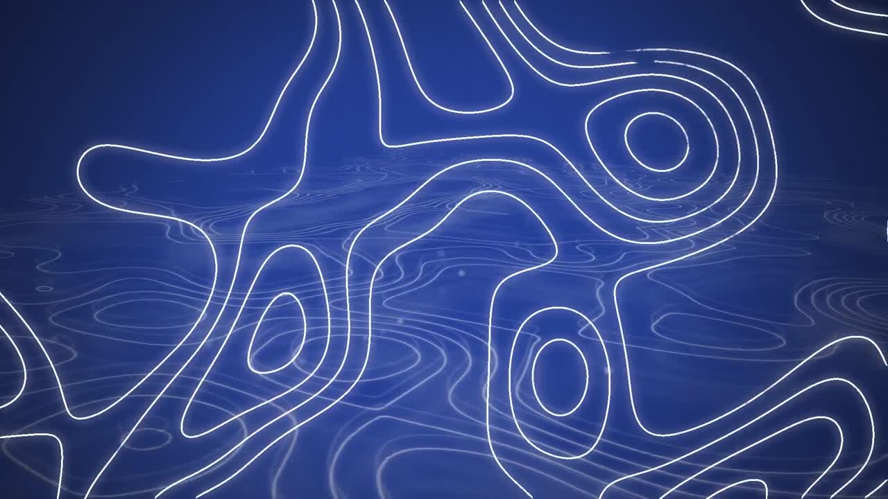 파란색 배경에 움직이는 파란색 선