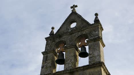 bell tower of san salvador de armariz, xunqueira de ambia, ourense, galicia, spain