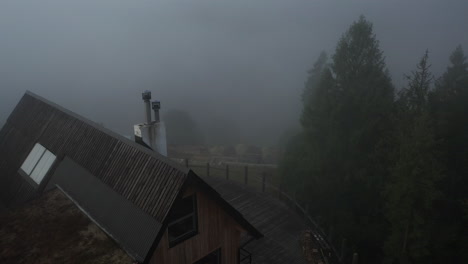 misty mountain cabin